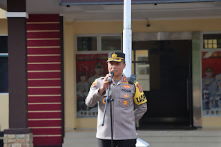 Kapolres Lebak Pimpin Apel Persiapan Pengamanan Kunjungan Presiden RI 