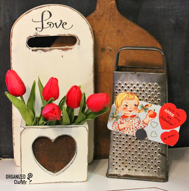 Photo of Valentine's day decor made with a cutting board
