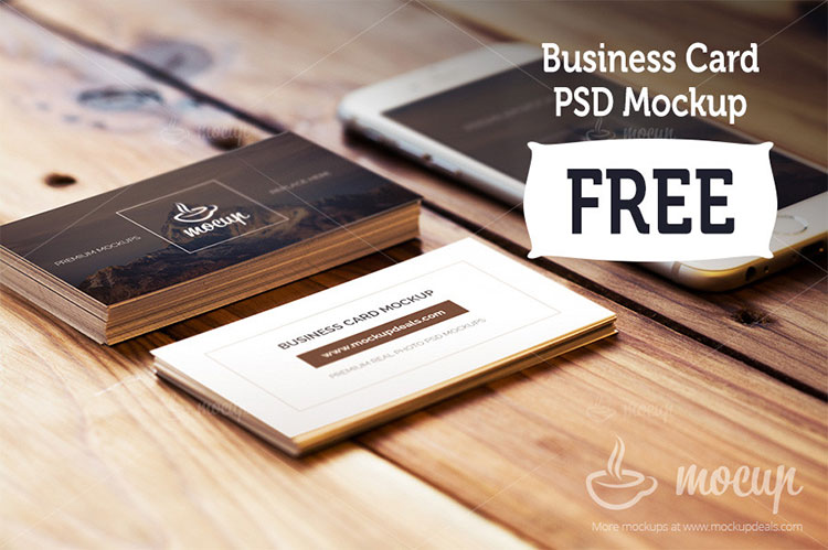 Free Business Card PSD Mockup
