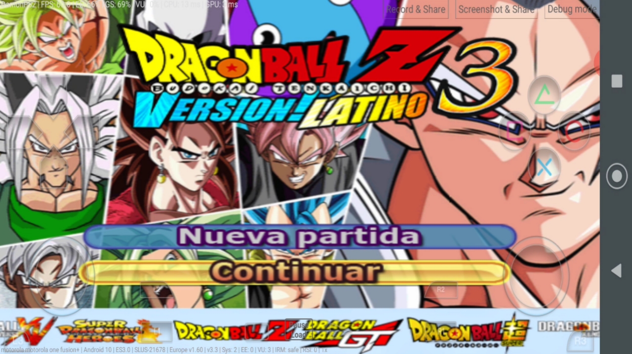 Dragon Ball Z Budokai Tenkaichi 3 MOD Version Latino PS2 ISO