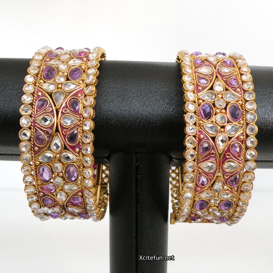 Gold Multi Shade Bangles Collection For Wedding !