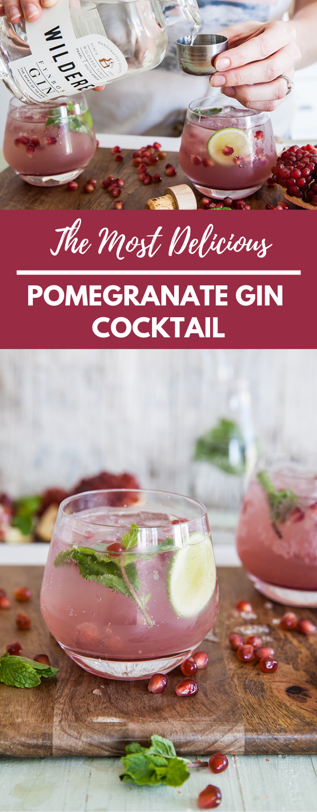 The most delicious pomegranate gin cocktail #vodka #drinks
