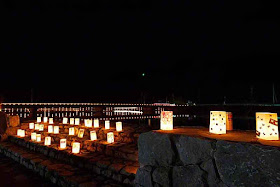 bridge, bay, candles, decorations, festival, Okinawa, nightlife
