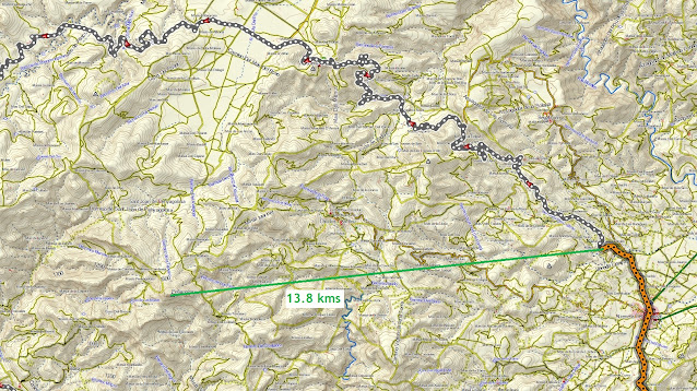 mapa topográfico distancia al pico penyagolosa