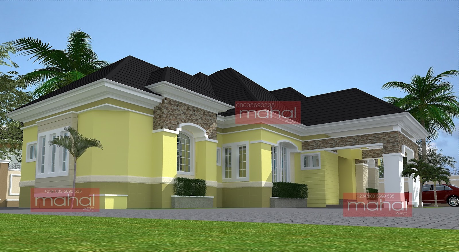 6 Bedroom Bungalow House  Plans  In Nigeria  Modern House 