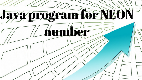 Neon number program in java