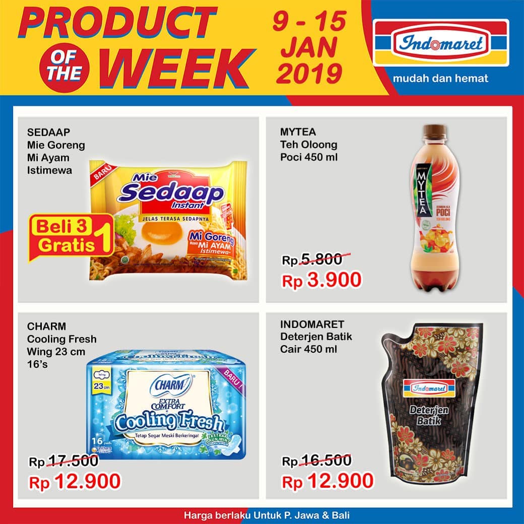 #Indomaret - Promo Product of The Week Periode 09 - 15 Januari 2019