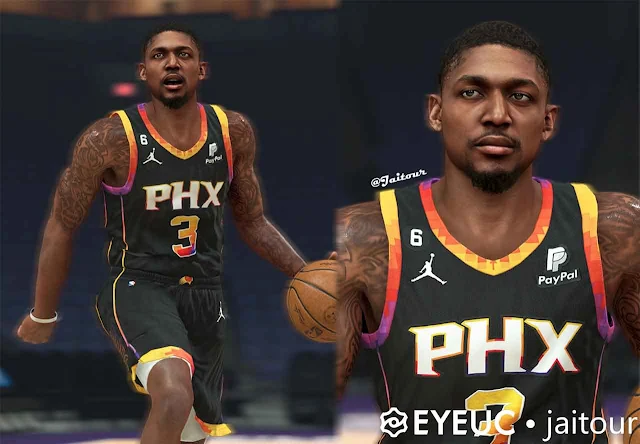 NBA 2K23 Bradley Beal Cyberface (Multiple Hairstyles)