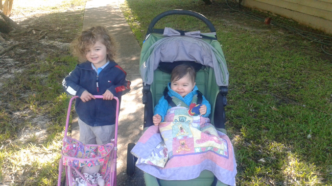 Taking a walk with our babies