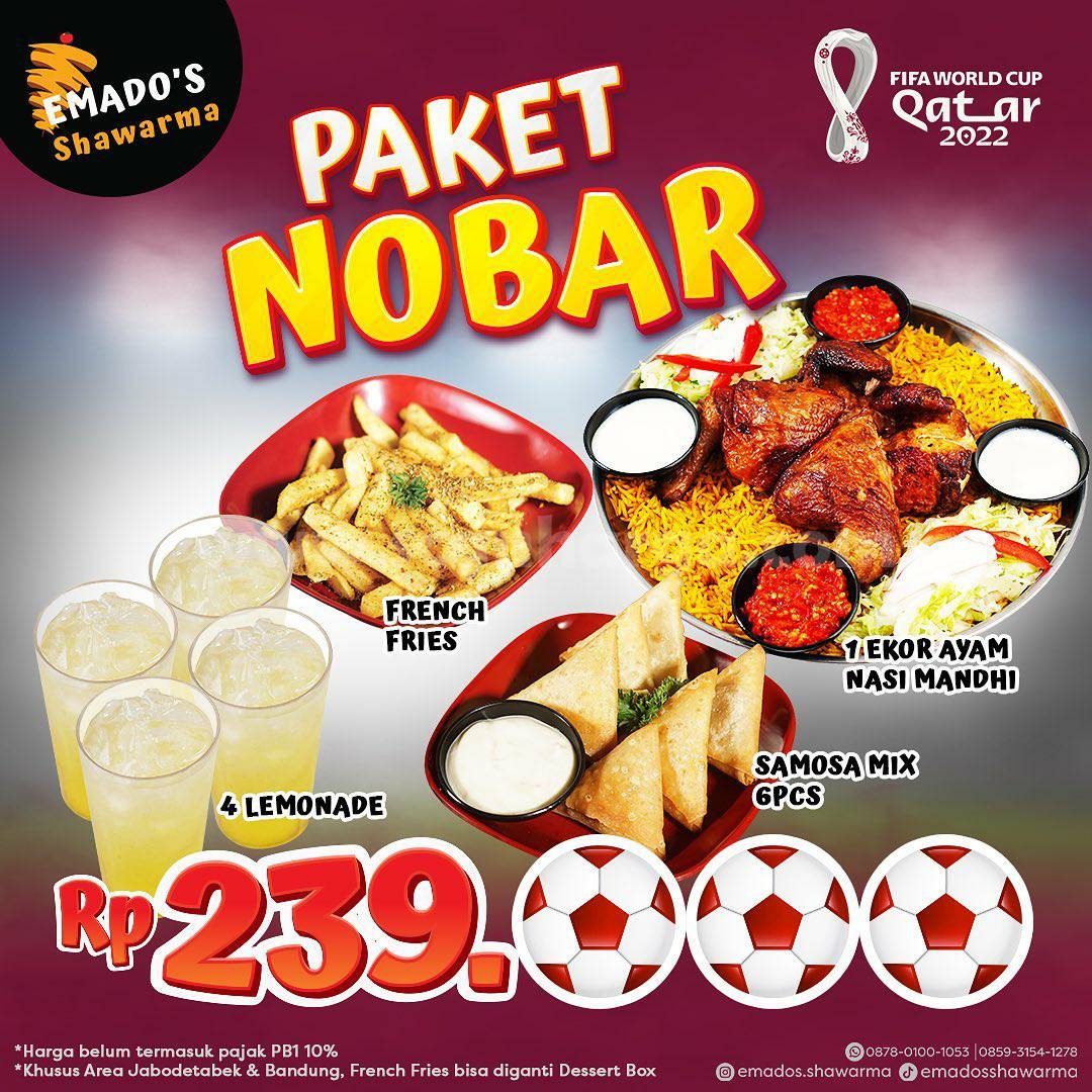 Promo EMADO’S SHAWARMA – Paket NOBAR WORLD CUP