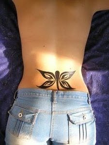 Sexy Lower Back Tattoo Ideas With Butterfly With Women Tattoo Designs