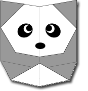 cara membuat origami panda