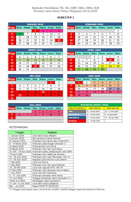 bimbingan belajar genesis: kalender pendidikan provinsi