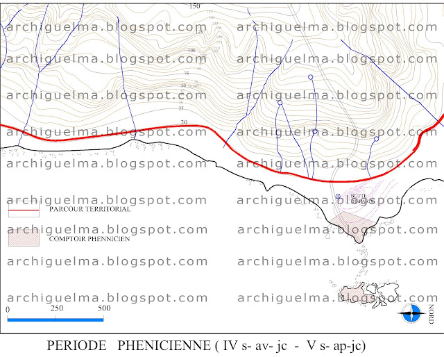 Carte d'Alger PDAU d'Alger dwg AutoCad période phénicienne