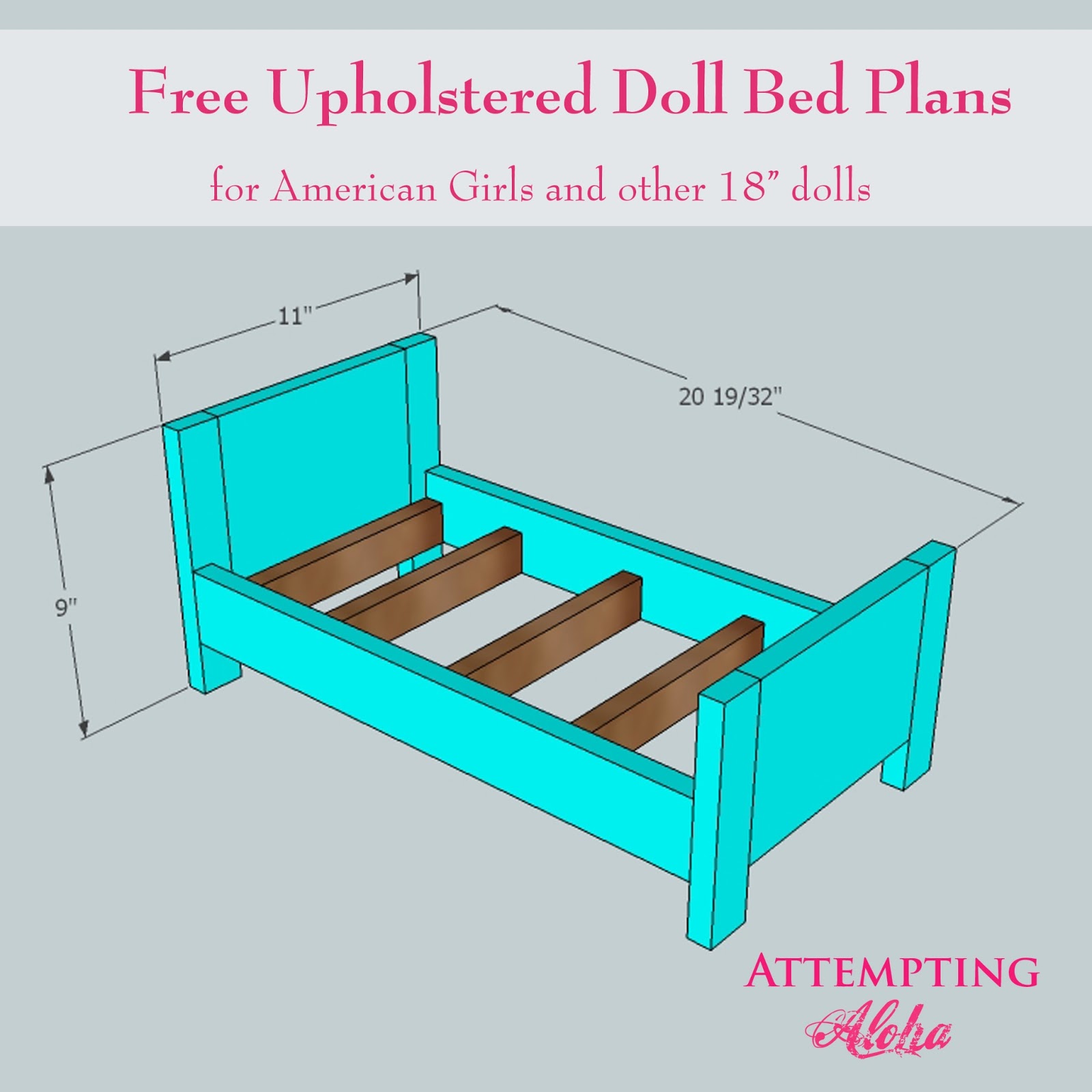 Attempting Aloha: Upholstered American Girls Doll Bed Plans