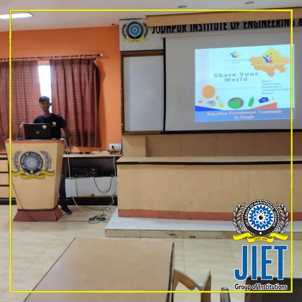 Event at JIET on building student Rajasthan Crowdsource By Google community