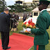 UN Secretary General Ban Ki Moon laying a wreath at scene of Abuja bomb blast at UN House (Photo)