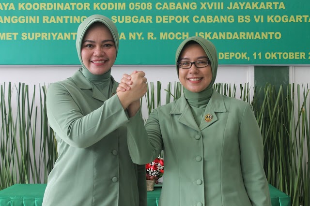  Lia Iskandarmanto Jabat Ketua Persit KCK Kodim 0508/Depok 