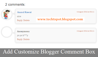 How to add Customize Blogger Comment Box with Pictures