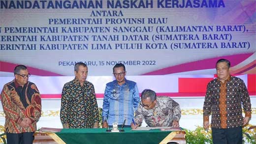 Pemkab Tanah Datar dan Limapuluh Kota Jalin Kerja Sama Si-Japri dengan Pemprov Riau