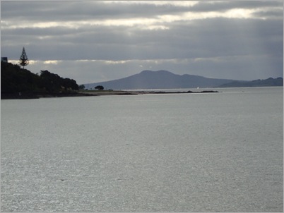 Rangitoto Island through the dusk