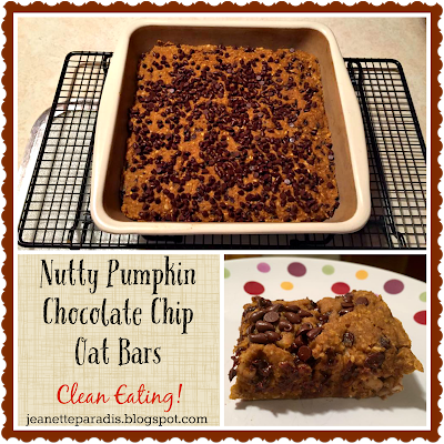 Oat Bars, Clean Eating, Pumpkin Recipes, Chocoalte Chip Pumpkin