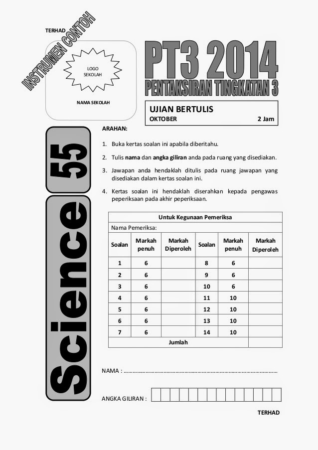 Soalan Dan Jawapan Kertas Sains PT3 2014 - IDEA BERITA