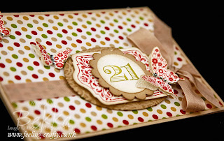 Papillion Potpourri and Chalk Talk 21 Anniversary Card by UK based Stampin' Up! Demonstrator Bekka Prideaux - check out her blog for loads of great ideas for these stamp sets!