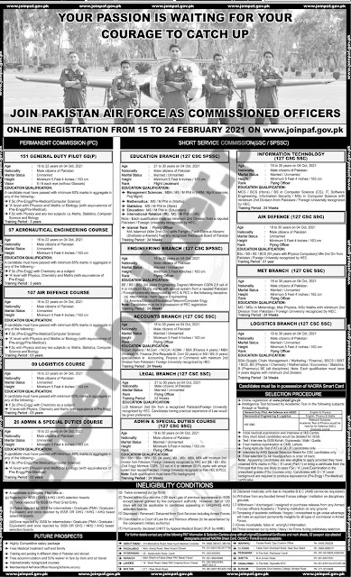 LATEST JOB  PAF AS  Commissioned OfficerJobs 2021 TODAY JOB