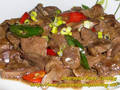 Stirfry Chicken Gizzard and Liver with Oyster Sauce