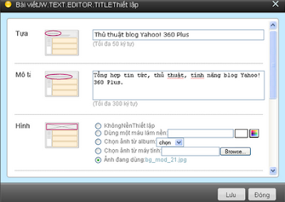 Cách tạo Blog Yahoo 360 Plus