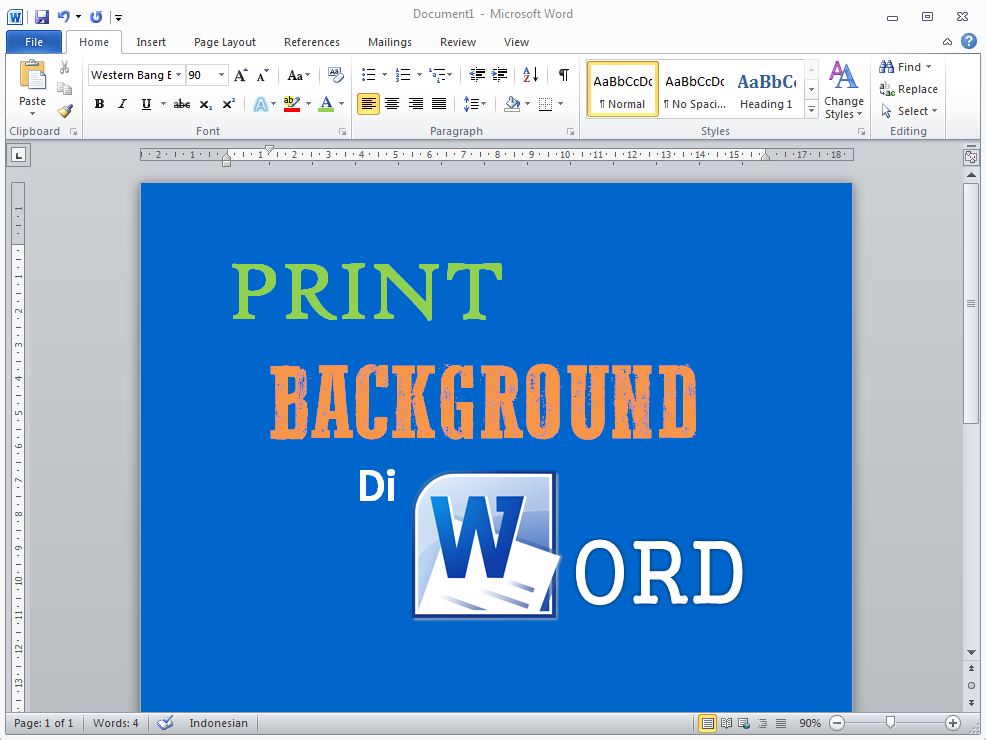 Cara Print Background di Microsoft Word