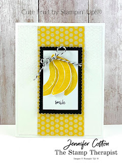 Stampin' Up!®'s Cute Fruit Stamp Set.  See blog for video & supply list.  #StampinUp #StampTherapist