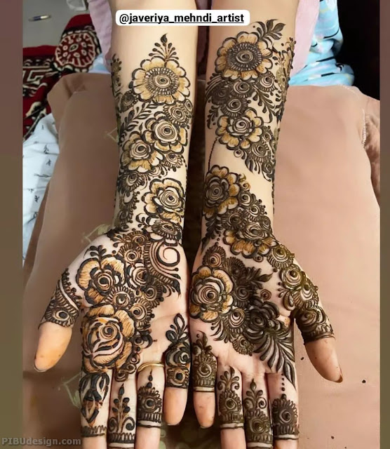 simple khafif mehndi designs for hands