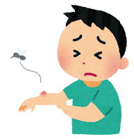 蚊に刺された人のイラスト
