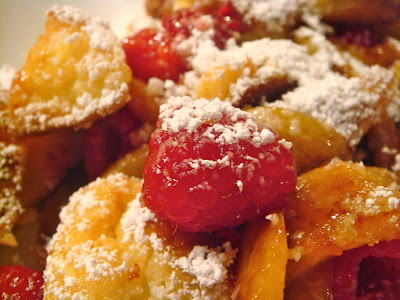 kaiserschmarrn with peaches