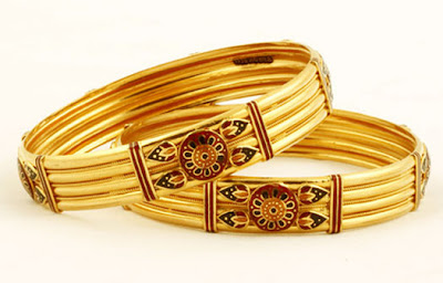 Stylish Gold Bangles Designs 2012