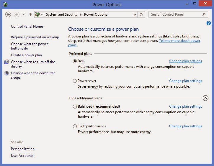 Customize Windows 8.1 Power Buttons and Shutdown Shortcut Settings