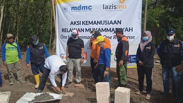 Pembangunan Ulang Rumah Dilaksanakan Lazismu Bersama One Muhammadiyah Response di Bojonegoro