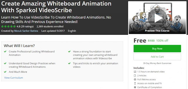 [100% Off] Create Amazing Whiteboard Animation With Sparkol VideoScribe|Worth 100$