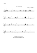 Ode To Joy, free flute sheet music notes. Email ThisBlogThis!