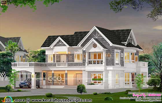 beautiful  European style house  rendering