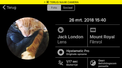 Screenshot Hipstamatic-instellingen Jack London + Mount Royal