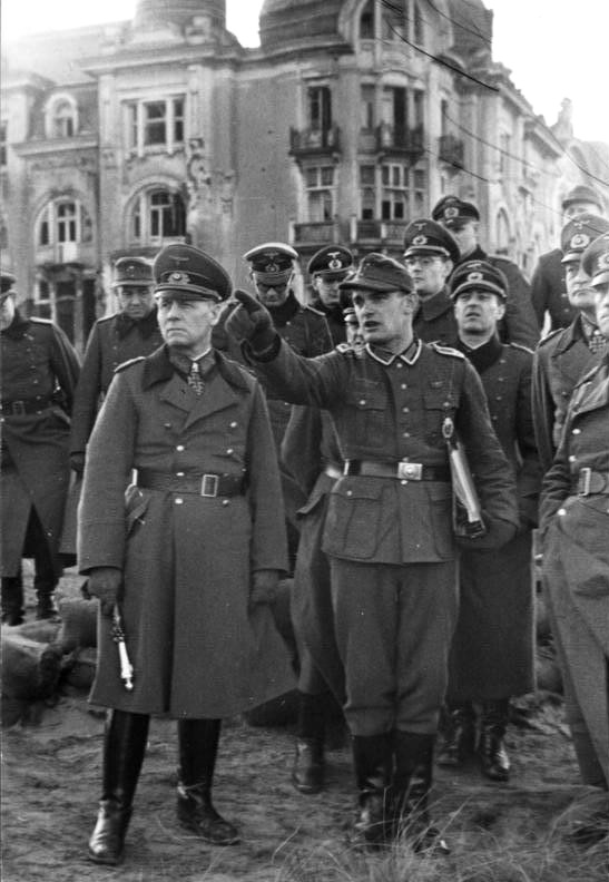 Erwin Rommel in Raversijde, Belgium. December 1943