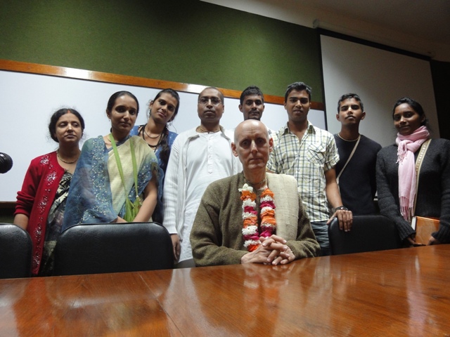 Sankarshan Das with Blissful Devotees Who Attended the Lecture