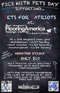 pics with pets day supporting pets for patriots at bob wagner's flooring america, at a bob wagner's location near you, help provide local military personnel with much needed companionship