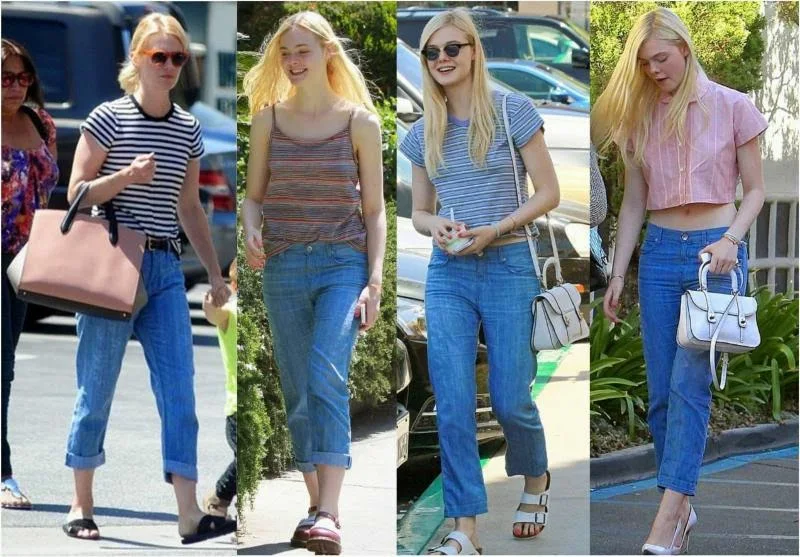 January Jones and Elle Fanning