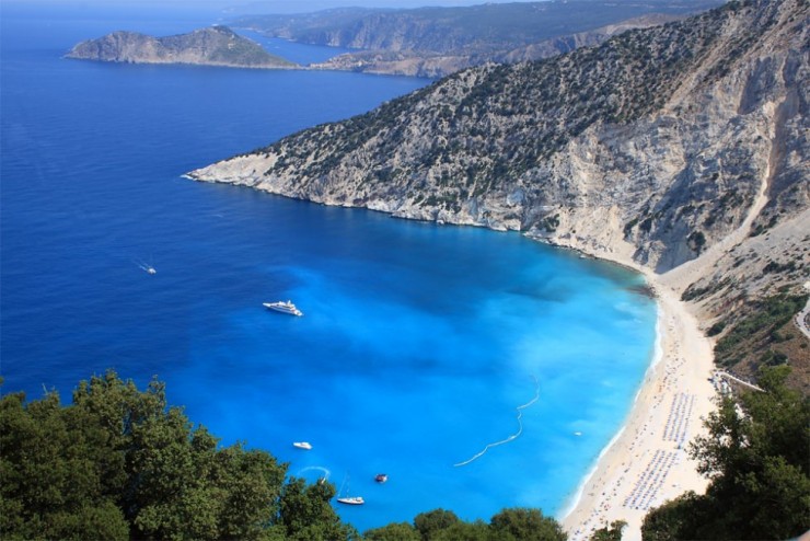 1. Myrtos Beach, Kefalonia - Top 10 Magnificent Greek Beaches 2015