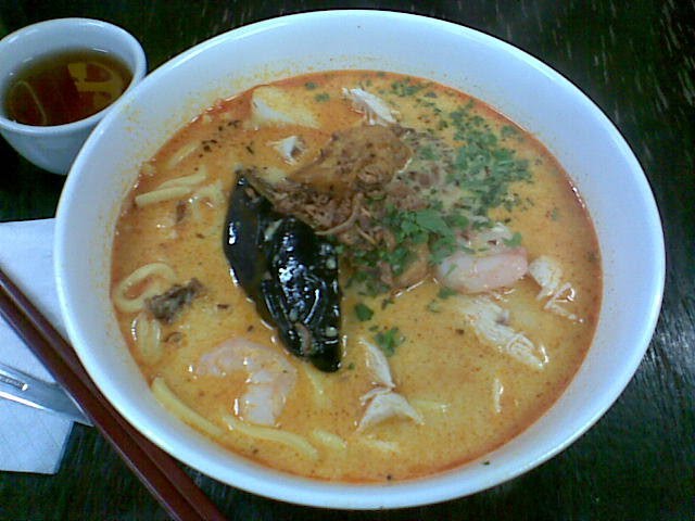 laksa in singapore. with laksa in Singapore.