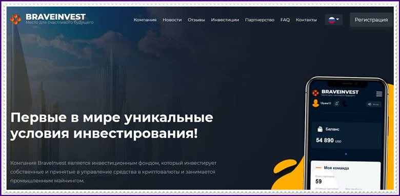 Мошеннический сайт braveinvest.io – Отзывы, развод, платит или лохотрон? Мошенники